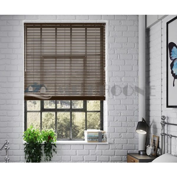 پرده کرکره فلزی قهوه ای 16 میلیمتری - مسترخونه