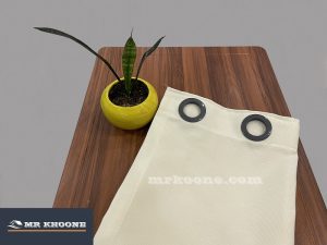 پرده آماده کتان گارنت شیری - مسترخونه