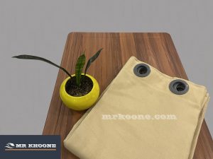 پرده آماده کتان گارنت کرم - مسترخونه
