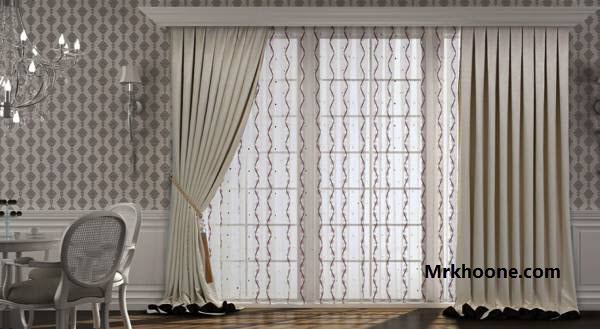 دوخت پرده های ساده و شیک پذیرایی - مسترخونه